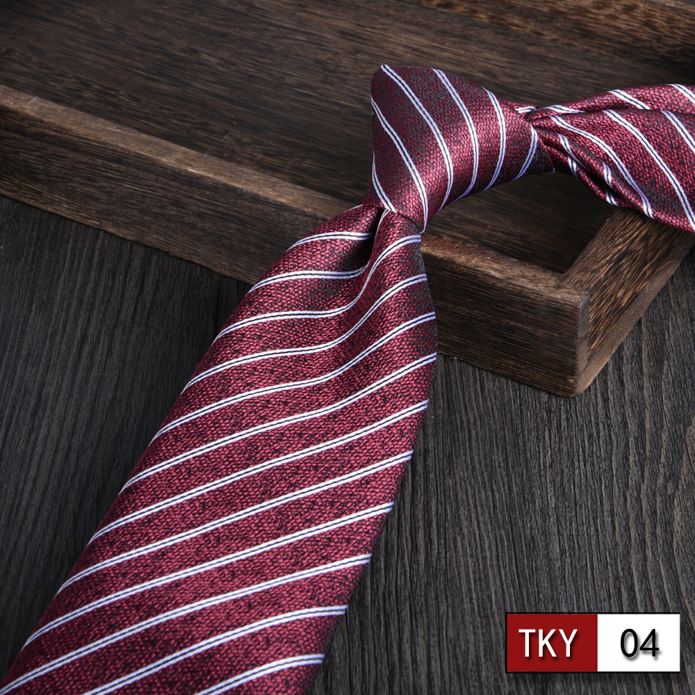 Corbata hombre vestido de negocios profesionales vino rojo novio casamiento Jacquard 8cm mano nueva tendencia spot