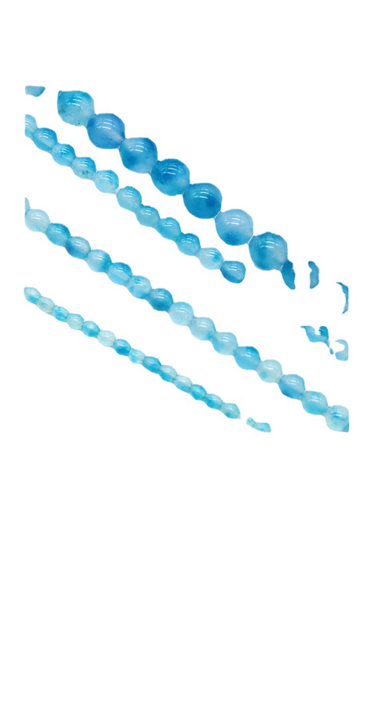 Organic blue woven beads handmade