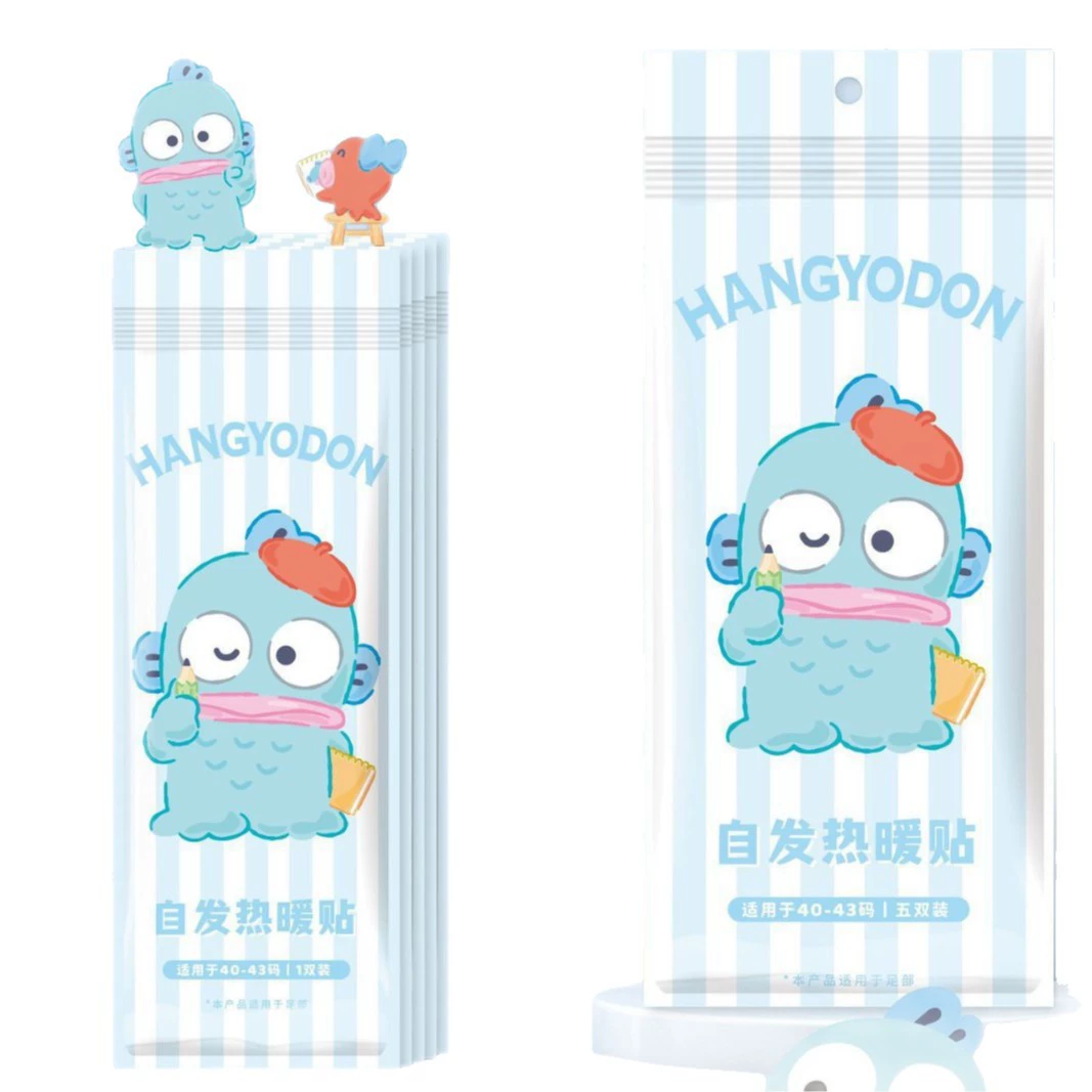 Оригинальные стельки серии Sanrio для семьи, 5 пар, самонагревающиеся зимние стельки-грелки