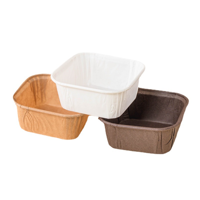 Cupcake, taza de papel, rizado, taza de muffin, resistente a la cocción, resistente a altas temperaturas, rollo doméstico, caja de embalaje de molde de bandeja de papel cuadrada