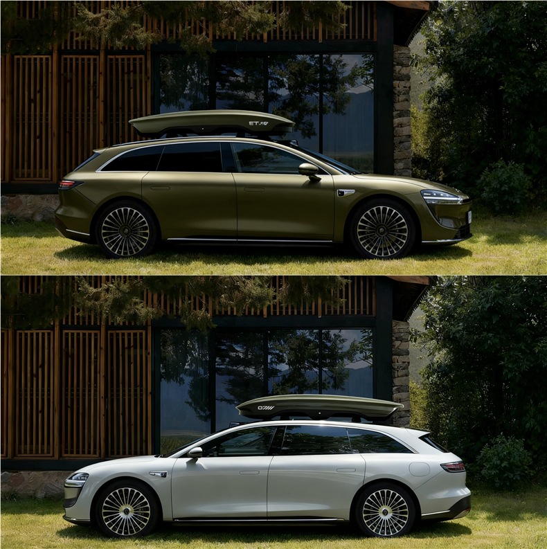 Black Shark Roof Box Model S9T, Same Style as Chen Zhen'S, for Suv Vehicles, Recessed Car Travel Box, Black Shark Roof Box