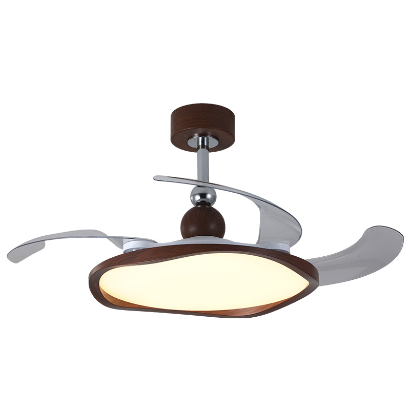 Ventilador invisible lámpara de comedor nueva crema lámpara de dormitorio medieval retro silenciosa lámpara de ventilador de techo L002
