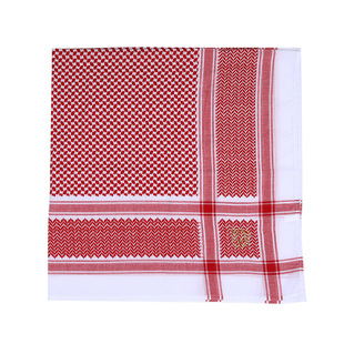 Cross-Border Supply Polyester Headscarf Military Fan Headscarf Arab Headscarf White Red Plaid Headscarf Muslim Pullover