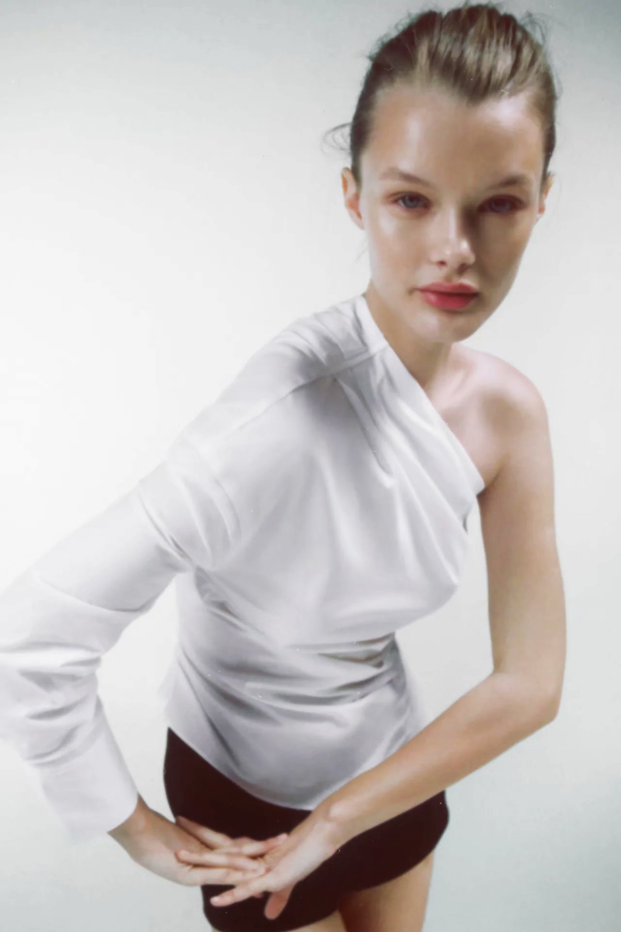 spring new poplin white shirt NSAM47577