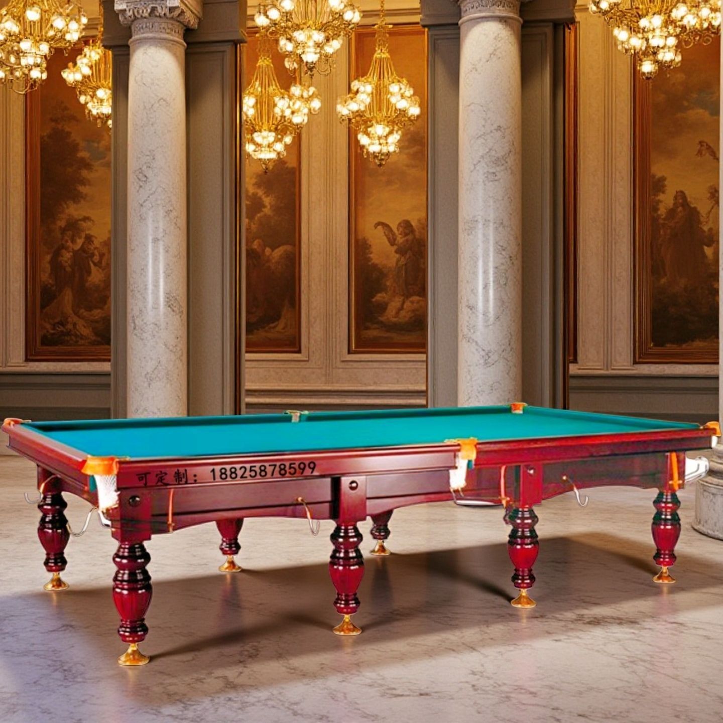 厂家供应俄式台球桌家用棋牌娱乐台球桌俄罗斯标准成人台球桌批发