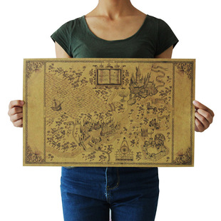 Tin Painting Nostalgic Foreign Trade Restaurant Retro Movie Kraft Paper Poster Cafe Decorative Painting Bar Dormitory