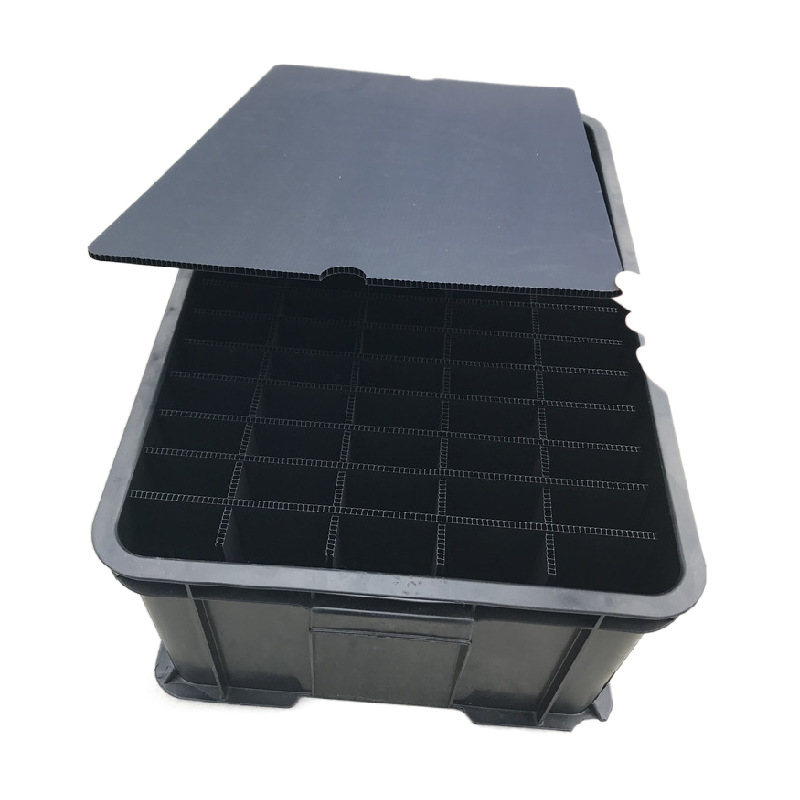 厂家直供广州蓝色塑料万通板  黑色塑胶中空隔板 静电中空板刀卡