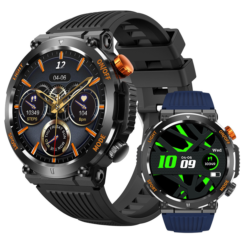 HT17 Smartwatch Rugged Outdoor Bluetooth Calling Compass Heart Rate And Sleep Monitoring Weather Tracking For Sports_voghion.com
