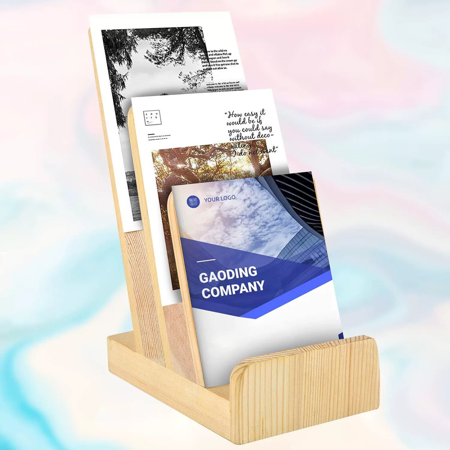 Книжная полка из цельного дерева, детская полка для книг с картинками, гостиная, Настольная книжная полка для журналов, стойка для компакт-дисков из цельного дерева