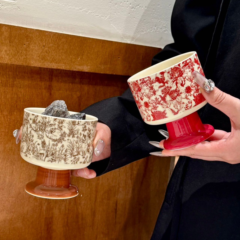 Taza de cerámica retro fragrante creativa nueva taza de café china de alto valor de lujo ligero taza de barganas de incienso nicho