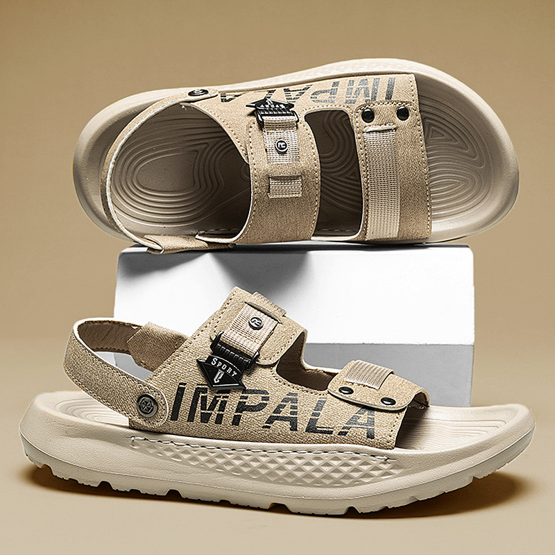 Zapatillas de hombre de verano nuevo antideslizante anti-desgaste de ropa exterior suave marca de moda deportiva casual sandalias de tamaño grande para hombres 46