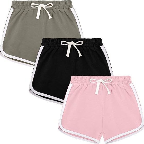 Cross Border Girls Boys Running Cotton Shorts Dolphin Shorts Kids Fitness Sportswear Drawstring Design Beach Pants