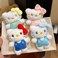 2025新款KT猫钥匙扣毛绒公仔挂件HelloKitty钥匙链包包挂件礼物