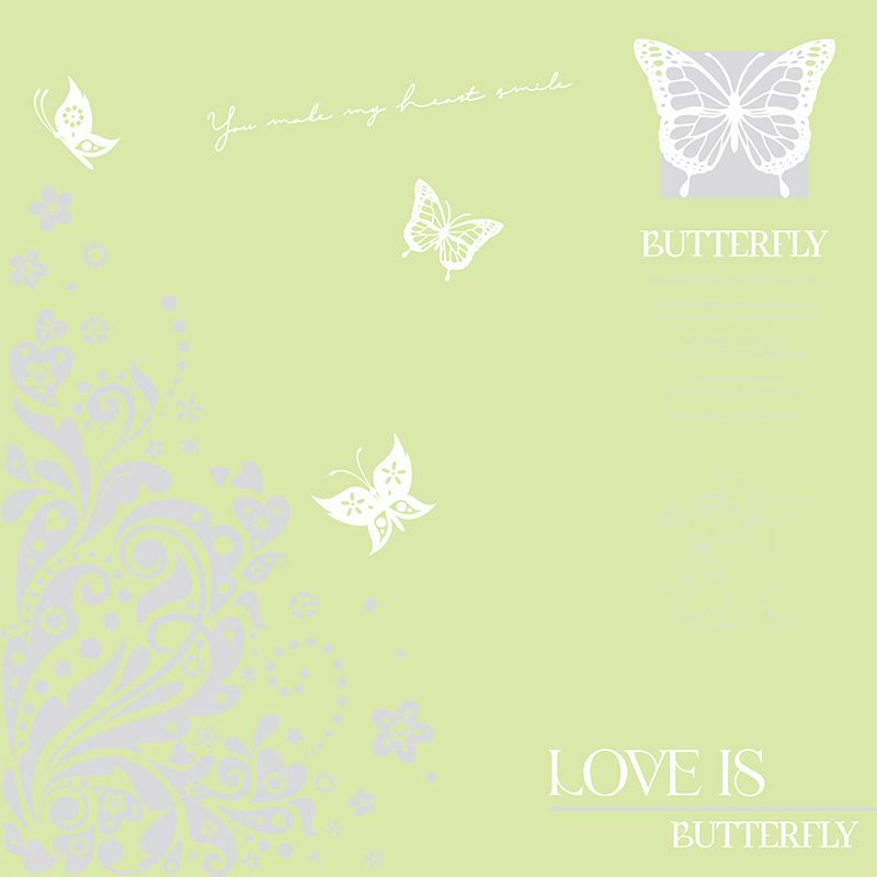 Flor Xinuosa papel mariposa pluma flor papel de embalaje impresión de mariposa película opp regalo diy floristería floral material de flores