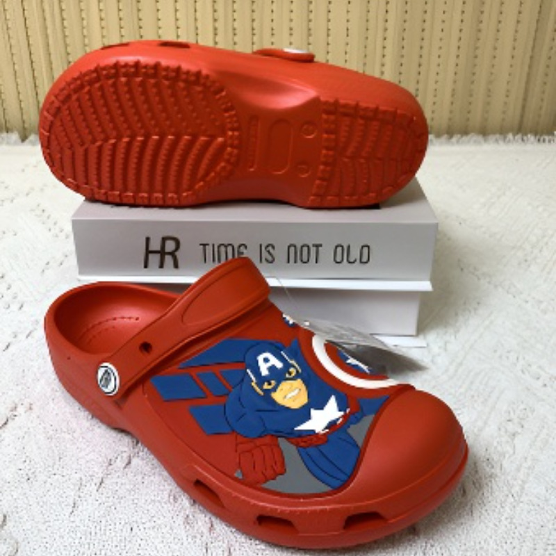 Co-Branded Spider-Man Children's Crocs Captain America Sandals 95 Car Slippers Manufacturer One-Piece Wholesale Discount