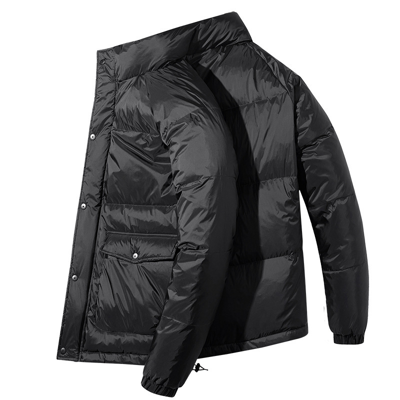 New GB 2024 Winter New Stand Collar Down Jacket Men's Warm Fluffy Duck Down Jacket Coat Top