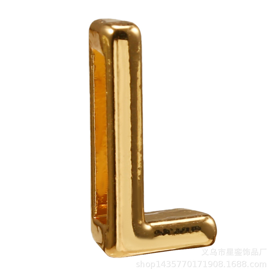 2*10mm長方形の穴の金色のアルファベットのビーズのネットの身の回りの腕時計のブレスレットのdiyの名前のばらの部品