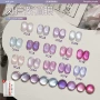 美甲风信紫色猫眼玻璃珠