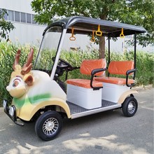 电动观光车景区游乐园公园代步车高尔夫球车一体棚电动四轮车