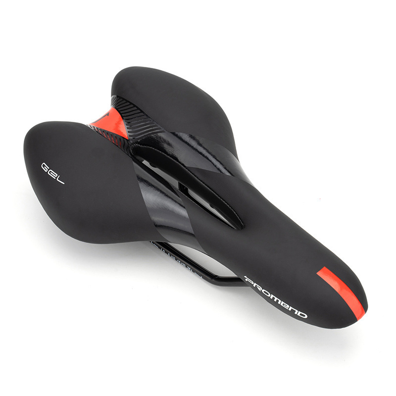 PROMEND cojín de la bicicleta incorporado de silicona cómodo hueco transpirable amortiguador de la bicicleta de montaña cojín del asiento equipo de equitación