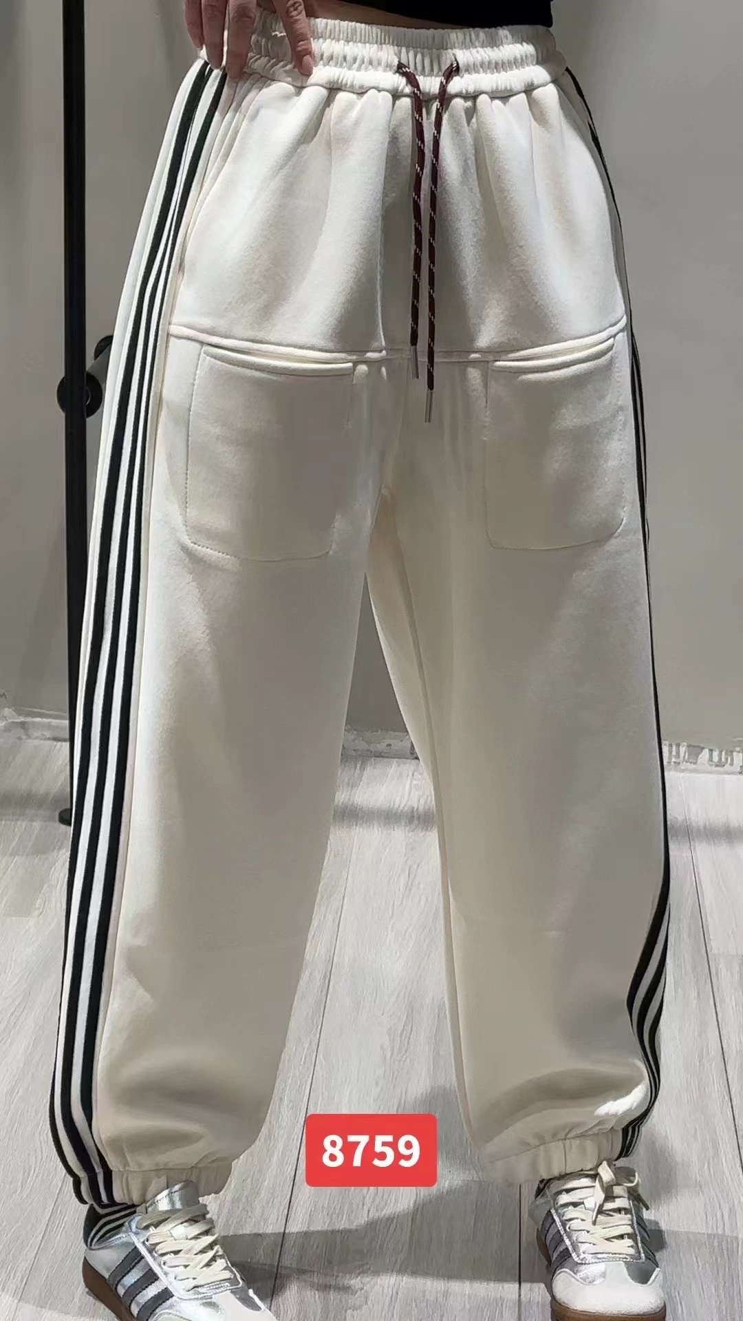 Spring fashionable trousers, Korean style, elastic waist