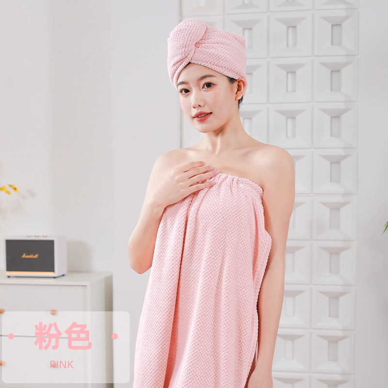 파인애플 스트랩리스 목욕 스커트 [핑크]