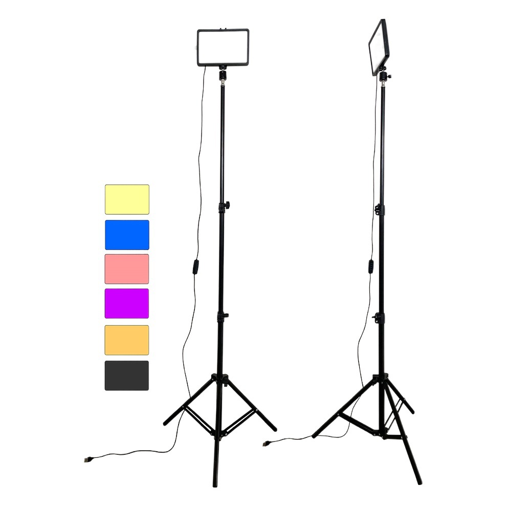 Luz de relleno de fotografía cuadrada pequeña de 6 pulgadas de 8 pulgadas puede agregar Luz de relleno en vivo de grabación de video de fotografía de película de cuatro colores