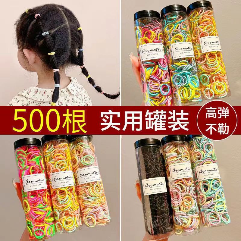 Banda para el cabello para niños cuerda para el cabello Anillo para el pulgar banda de goma corbata femenina cuerda para el cabello cubierta de cuero femenina cuerda para el cabello de alta elasticidad accesorios para el cabello caliente