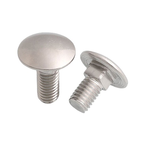 304 stainless steel large head carriage bolt DIN603 oblate head square neck carriage screw M6M8M10M12