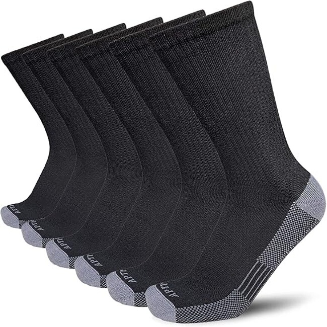 Men's Moisture-Wicking Cushioned Work Boot Socks- Men's Moisture-Wicking Cushioned Work Boot Socks-