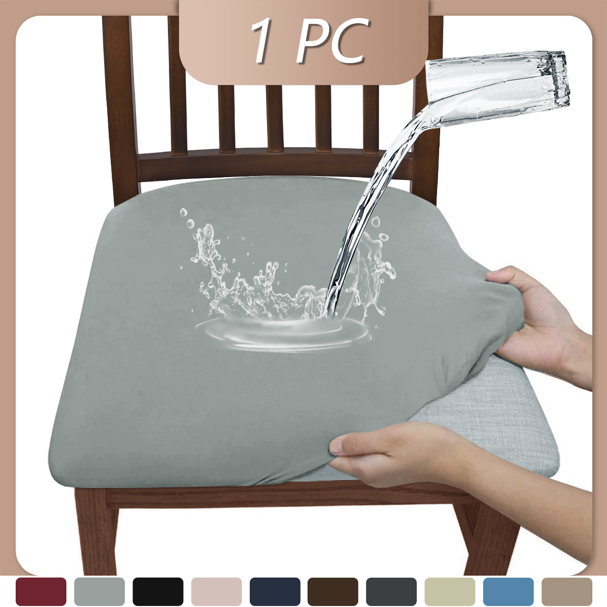 TEMU cubierta de silla en stock, cubierta de banco resistente al agua de seda de leche transfronteriza, cubierta de silla de mesa de comedor de hotel