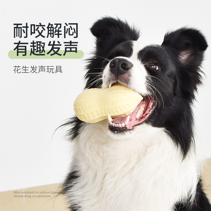 犬ピーナッツおもちゃ TPR 歯ぎしり耐性テディ柴犬小型犬ペットサウンドおもちゃボール卸売|undefined