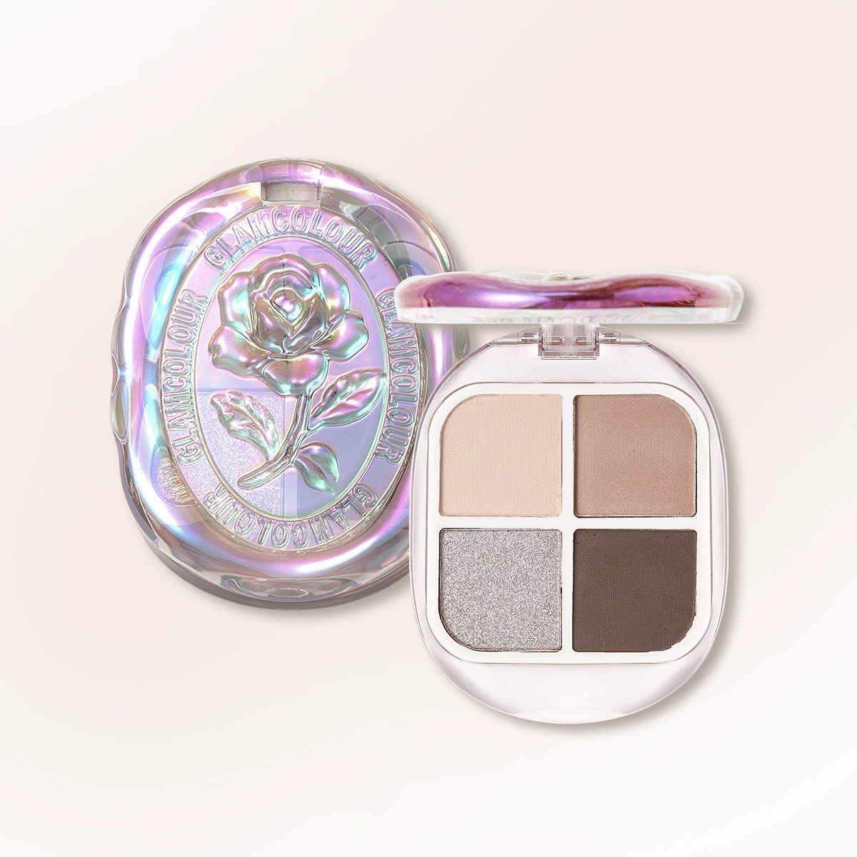 Палетка теней для век (Glamcolour), матовый мелкоизмельчённый пудра, землистые оттенки, оптовая продажа