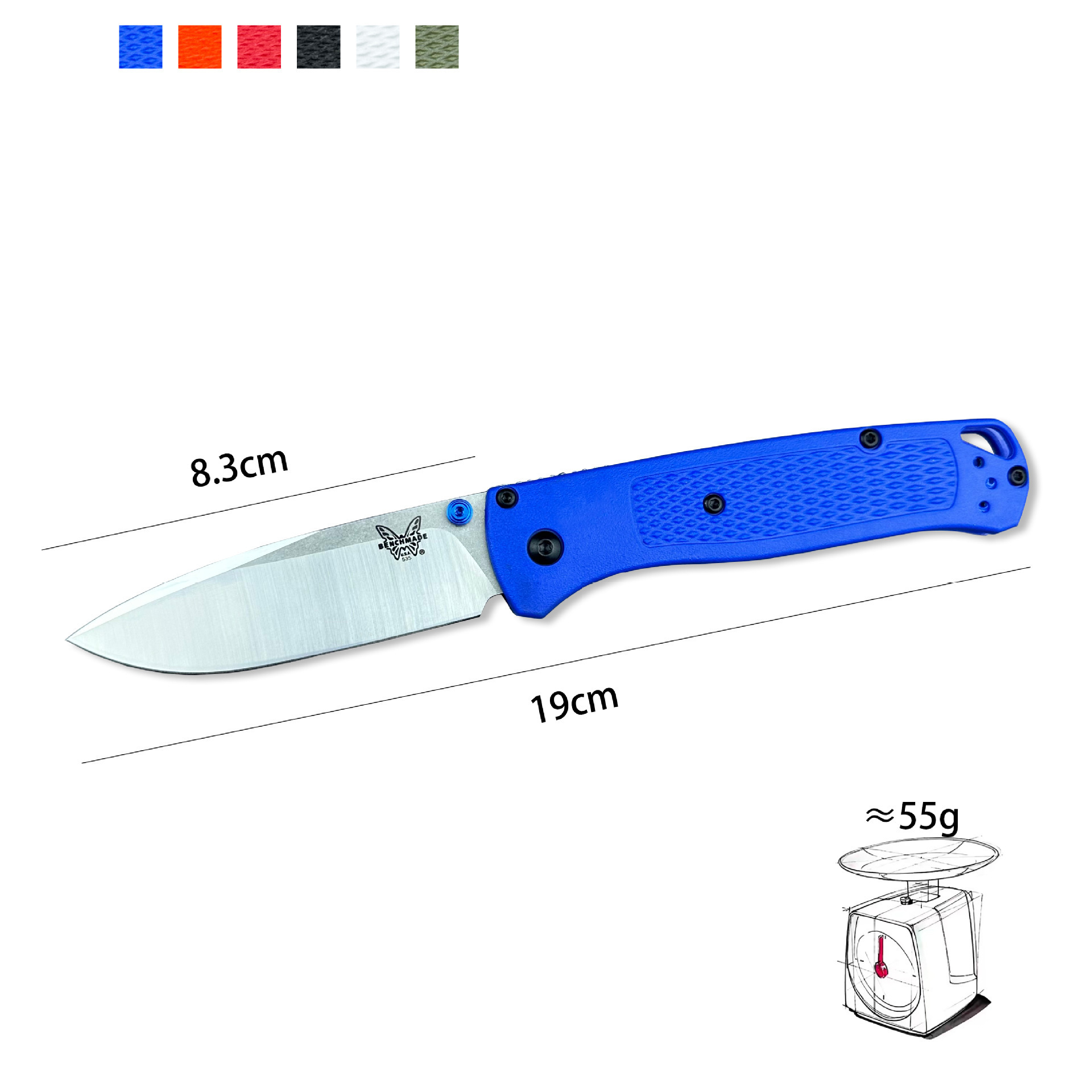 户外折刀蝴蝶535尼龙玻纤手柄版随身便携露营野营应急EDC水果刀具