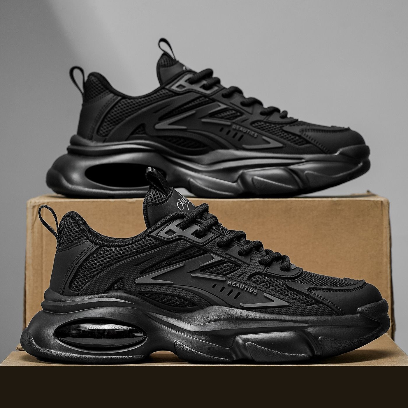 Soft-Soled Height-Increasing Dad Shoes for Men, Breathable Mesh Shoes for Men, Trendy Versatile Thick-Soled Sports Shoes, Casual Running Shoes