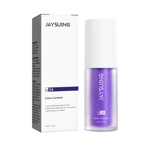 Jaysuing V34 purple toothpaste, cleans mouth odor, stains, whitens teeth, cares toothpaste