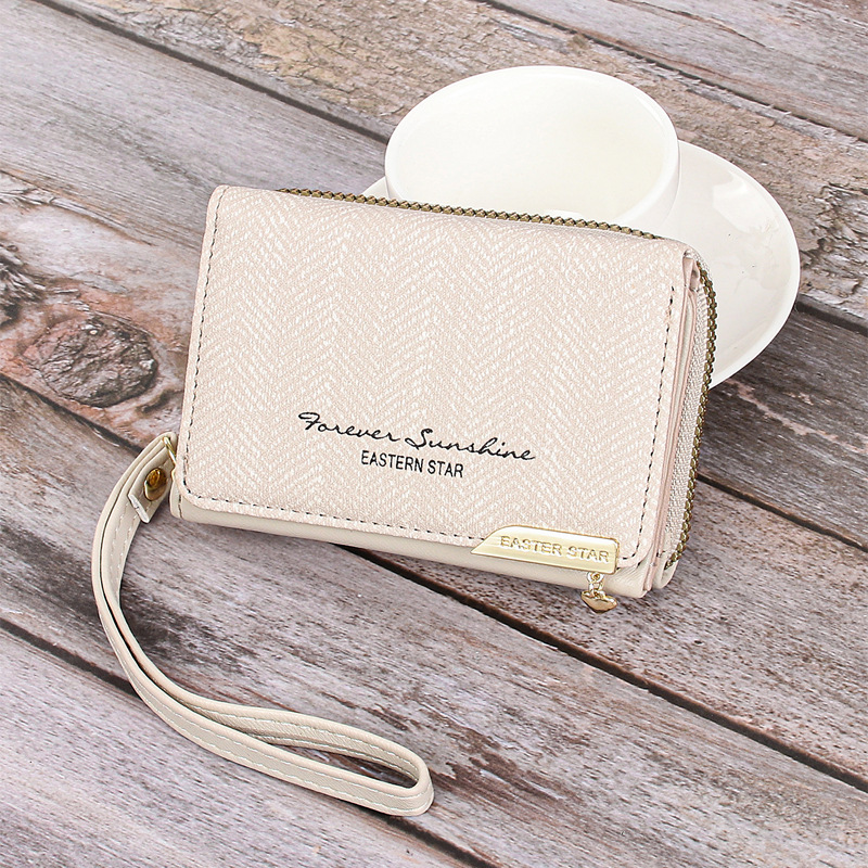 Solid Color Pattern All Seasons Season Women's Solid Color Pu Leather Zipper Wallets