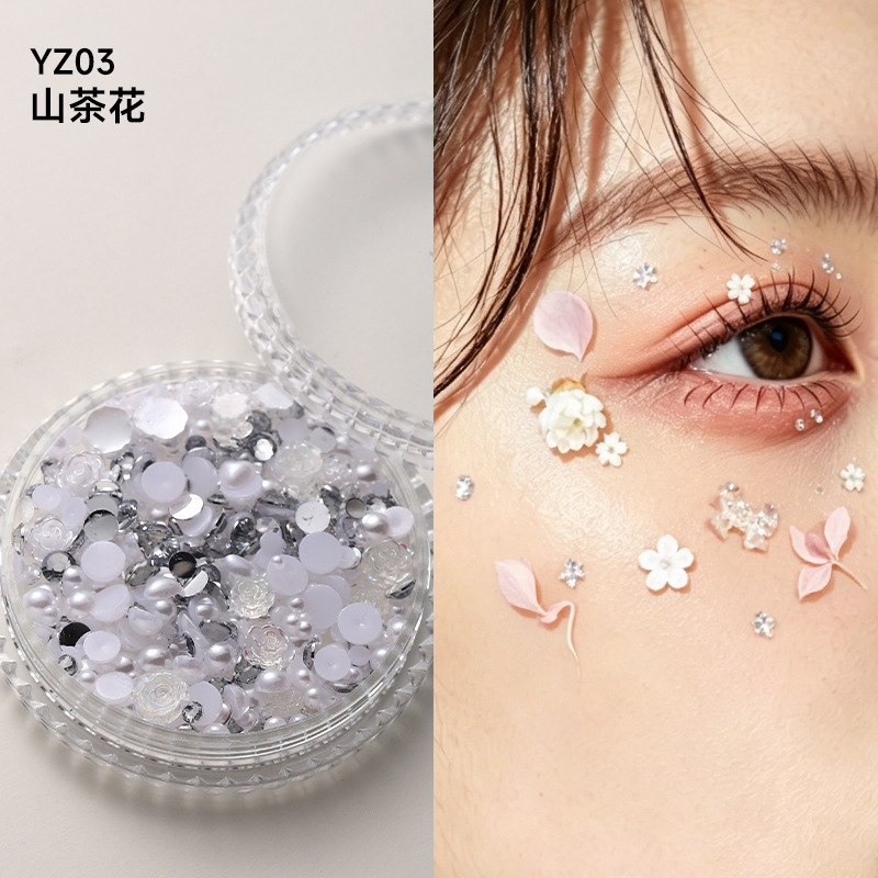 Decoraciones faciales maquillaje de ojos de novia maquillaje de escenario para niños pegatinas especiales cara lentejuelas lágrima diamante mariposa perla al por mayor