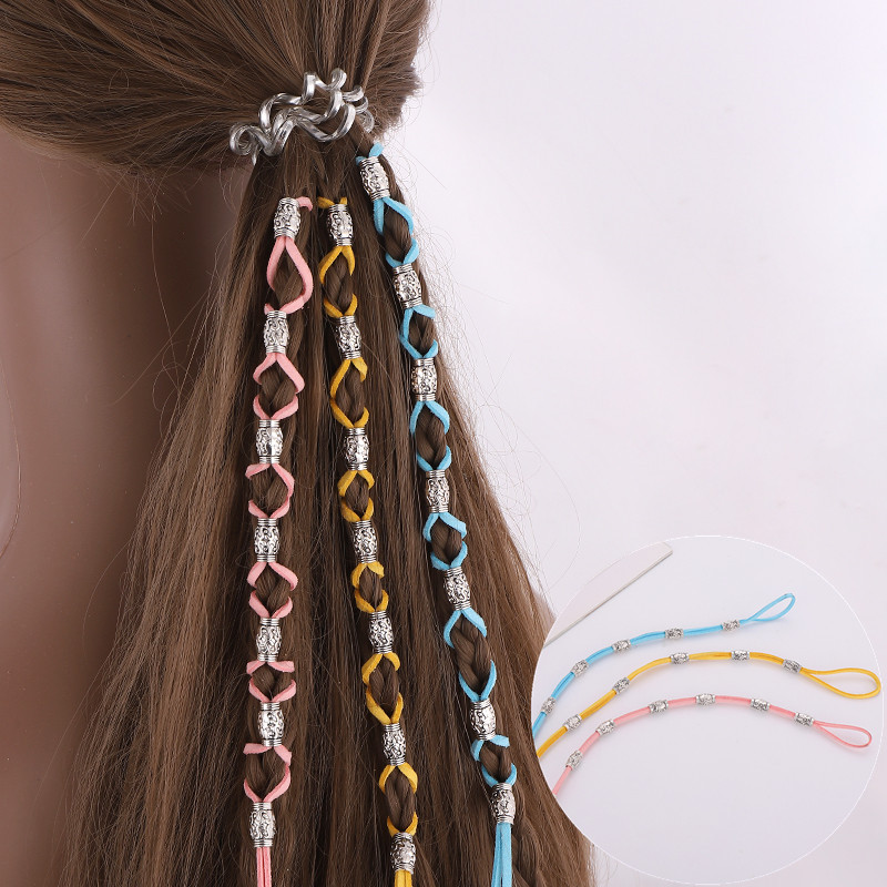 12g Weight Ethnic Style Solid Color Metal Hair Tie 1 Piece