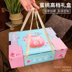 水蜜桃包装盒礼品盒空盒子桃子珍珠棉展示盒礼盒阳山蟠桃箱子礼盒
