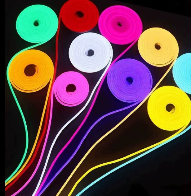 LED атмосферная линейная лампа, рулон 5 м или 100 м, RGB и белые оттенки, варианты блистерной упаковки
