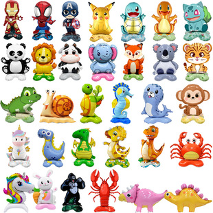 New Cartoon Cartoon Base Animal Spiderman Iron Man Aluminum Film Balloon Children Animal Scene Party Layout