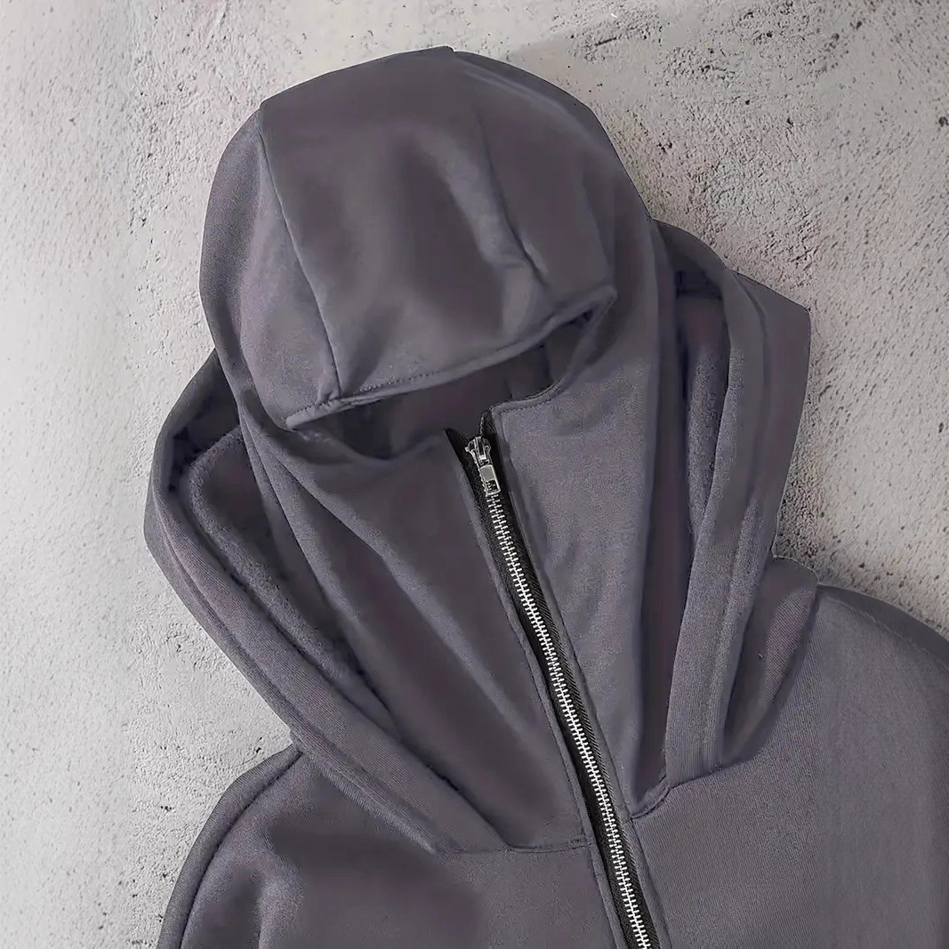 Women's Clothing Fleece Lined Hooded Cardigan Coat Smiley Face Print Double Layer Casual Style Autumn Winter Fashion_ecoleips.com