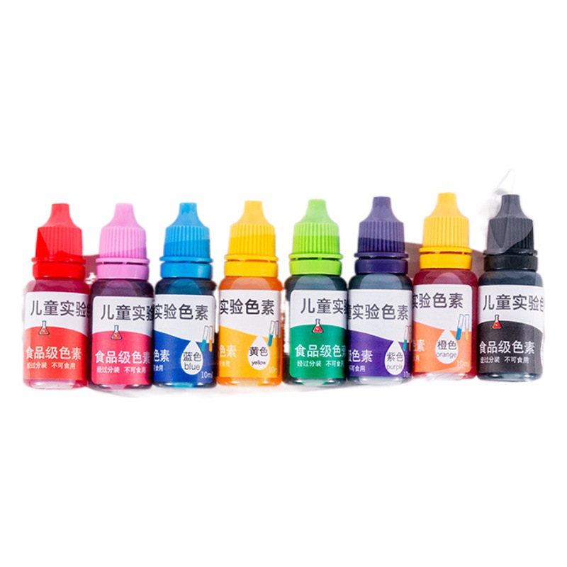 Children's science and technology small production pigment 10ml color pigment handmade water sprite rubber color mud slime crystal mud