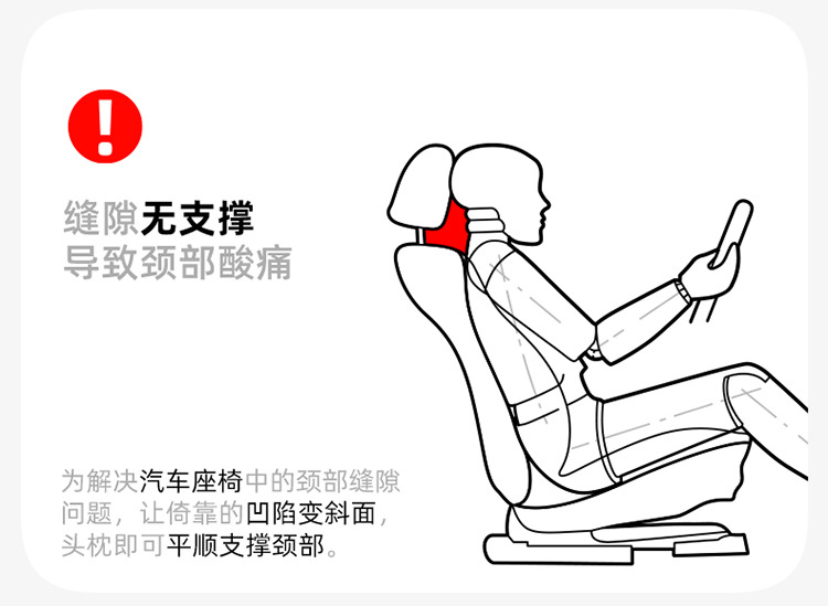 Cicido Multi-Head Pillow Car Neck Pillow Seat Cushion Car Cushion Car Lumbar Support 25 New Pillows
