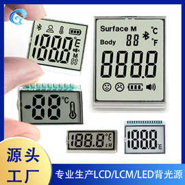 笔段式液晶屏体温计LCD屏额温枪显示屏温度计lcd断码屏