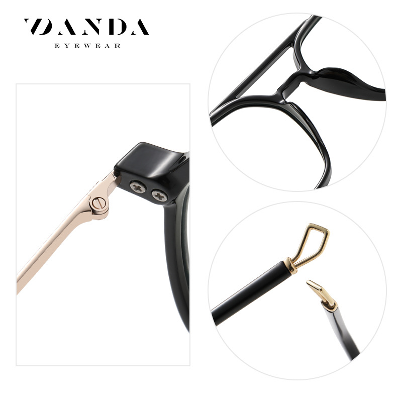 2023 nuevo anti-azul gafas de luz de moda gran marco de doble haz de gafas de miopía marco TJ849 luz azul de moda gafas lisas