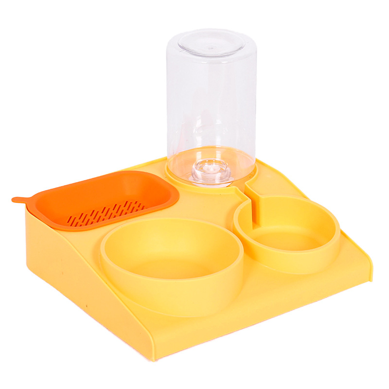 Nuevo tazón para mascotas, caja de hierba para gatos, tazón para gatos, tazón de almacenamiento automático de agua, tazón para mascotas 2 en 1, tazón de alimentación automática