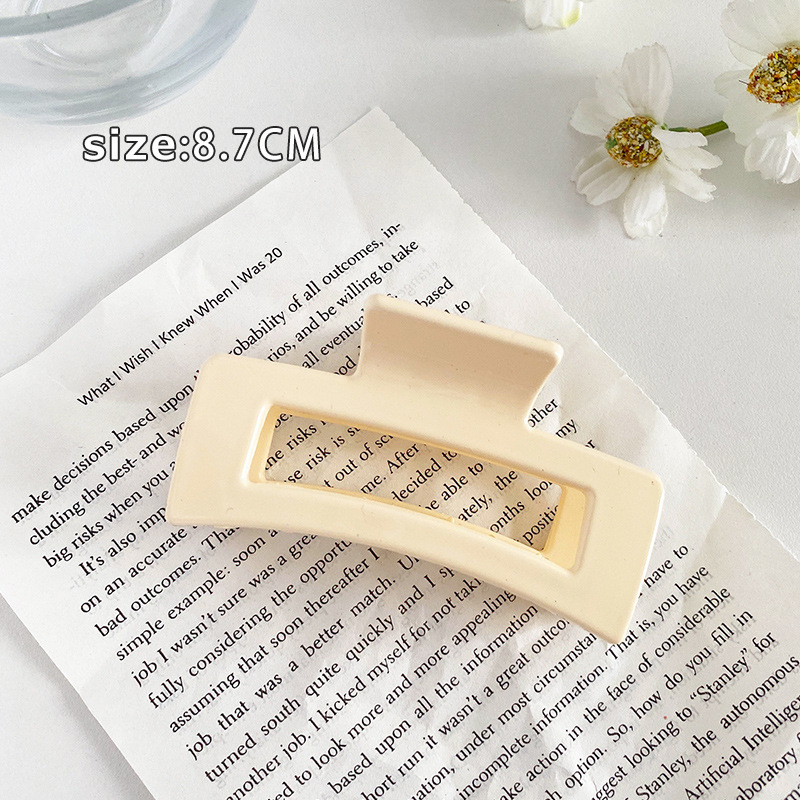 Tocado con clip cuadrado de Maillard, elegante coreano francés, retro, clip de tiburón, red, temperamento rojo, pinza para el cabello, accesorios para el cabello