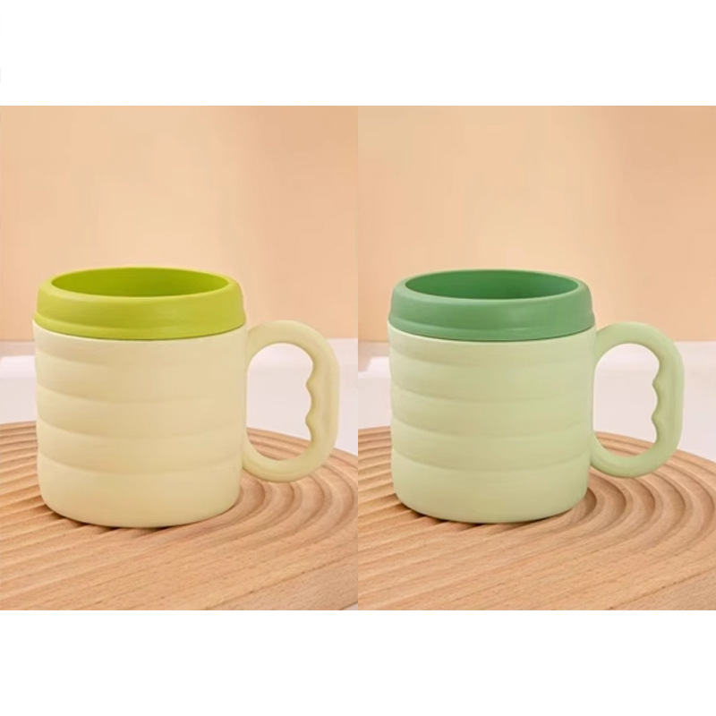 Taza de enjuague casera de doble color de bambú, taza de enjuague duradera, taza de enjuague de almacenamiento de cepillo de dientes para dormitorios de estudiantes image 15